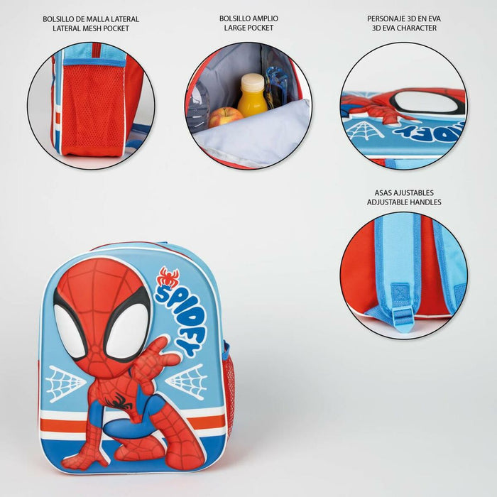 Rucsac pentru Copii 3D Spidey Albastru Roșu 25 x 31 x 1 cm