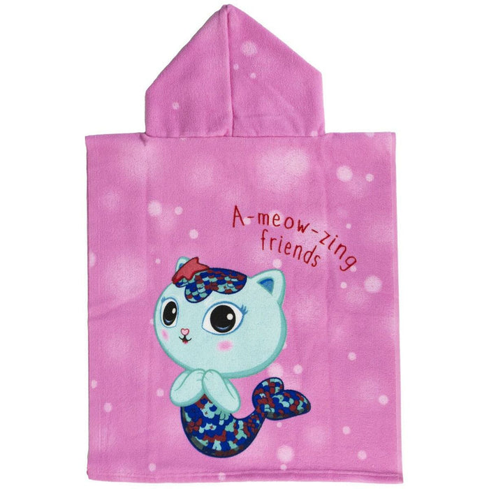 Prosop-Poncho cu Glugă Gabby's Dollhouse Roz 50 x 115 cm