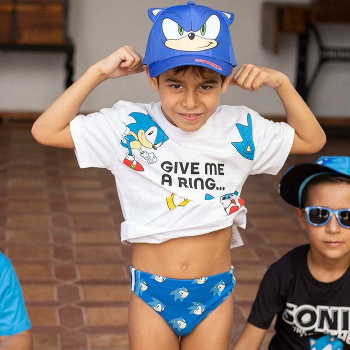 Costum de Baie Copii Sonic Albastru închis