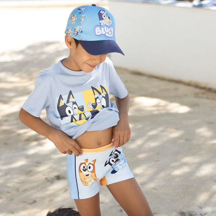 Costumul de Baie Boxer Pentru Copii Bluey Albastru deschis