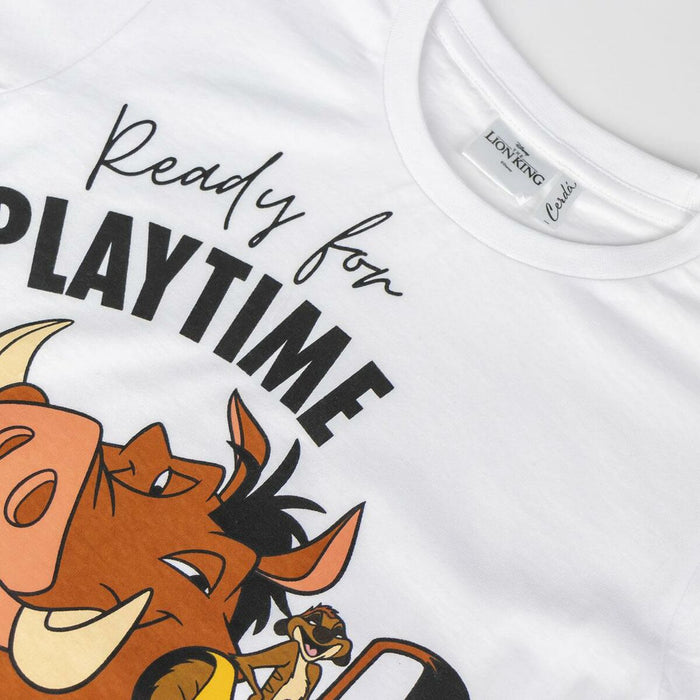Tricou cu Mânecă Scurtă pentru Copii The Lion King Alb