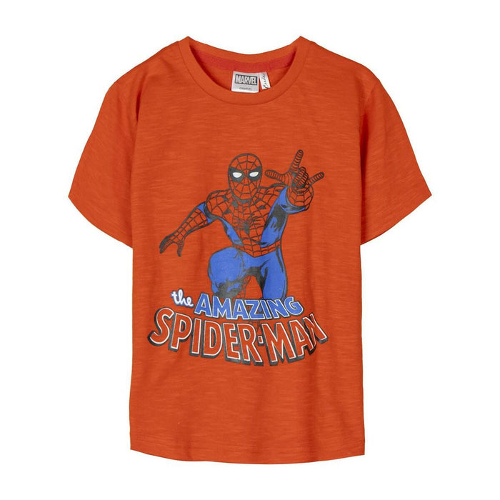Tricou cu Mânecă Scurtă pentru Copii Spider-Man Portocaliu
