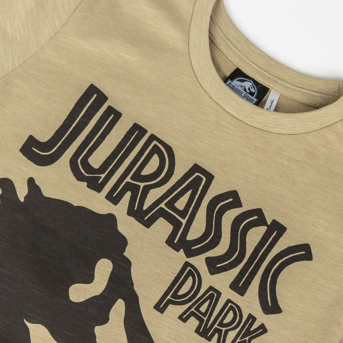 Tricou cu Mânecă Scurtă pentru Copii Jurassic Park Maro