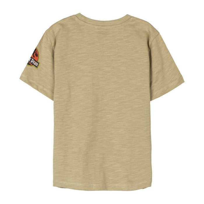 Tricou cu Mânecă Scurtă pentru Copii Jurassic Park Maro