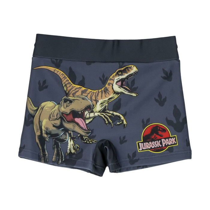 Costumul de Baie Boxer Pentru Copii Jurassic Park Gri închis