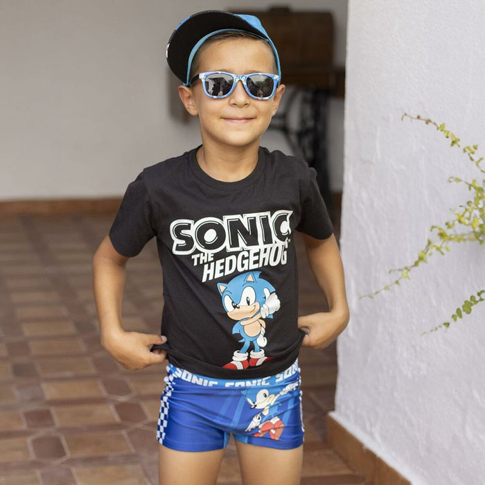 Costumul de Baie Boxer Pentru Copii Sonic Albastru închis
