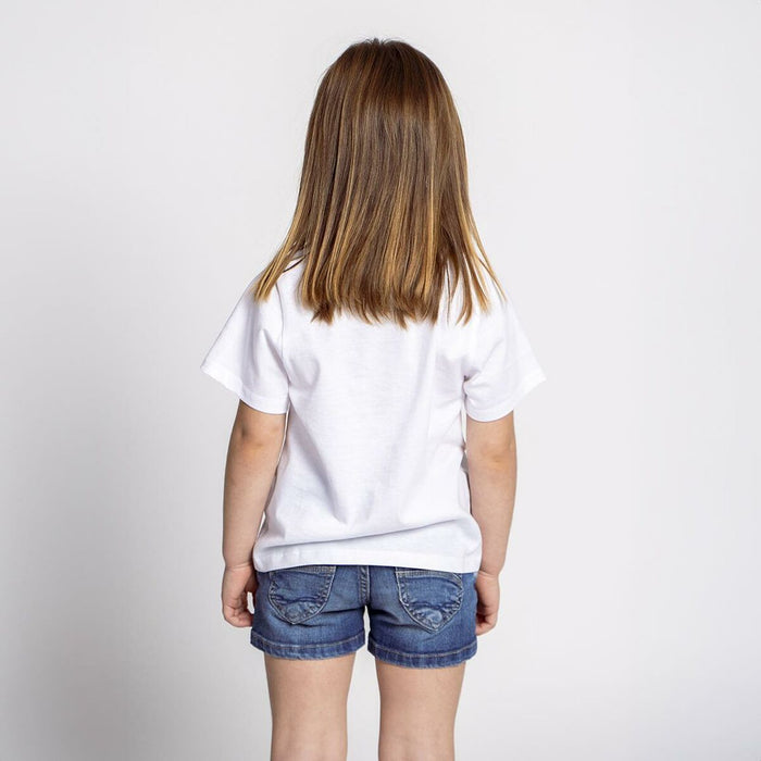 Tricou cu Mânecă Scurtă pentru Copii Minnie Mouse Alb