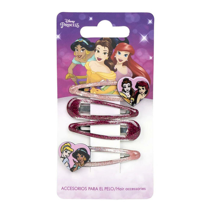 Agrafe de păr Disney Princess Multicolor 4 Piese