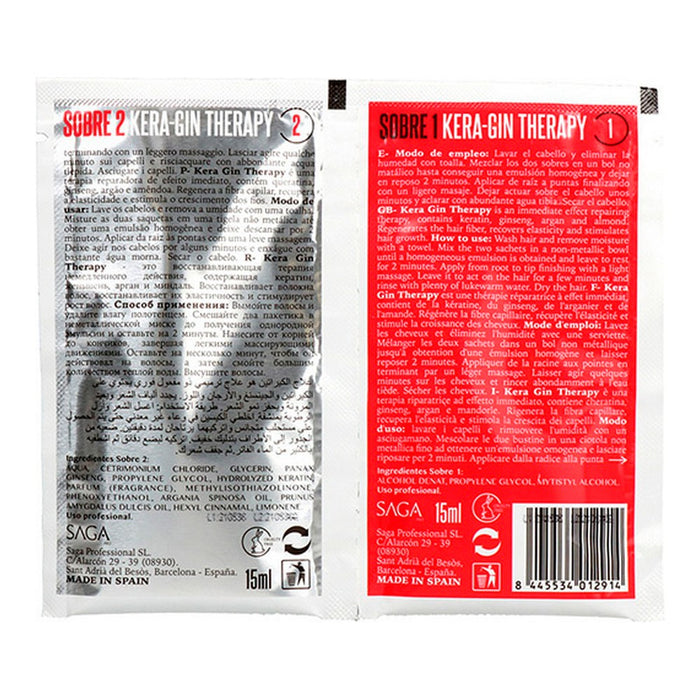 Tratament Capilar pentru Întinderea Părului Saga Pro Kera-Gin Therapy (15 ml)