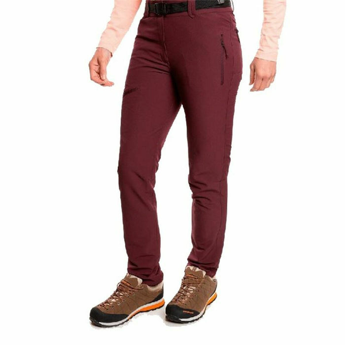 Pantaloni lungi de sport Trangoworld Dorset Femeie Roșu Închis