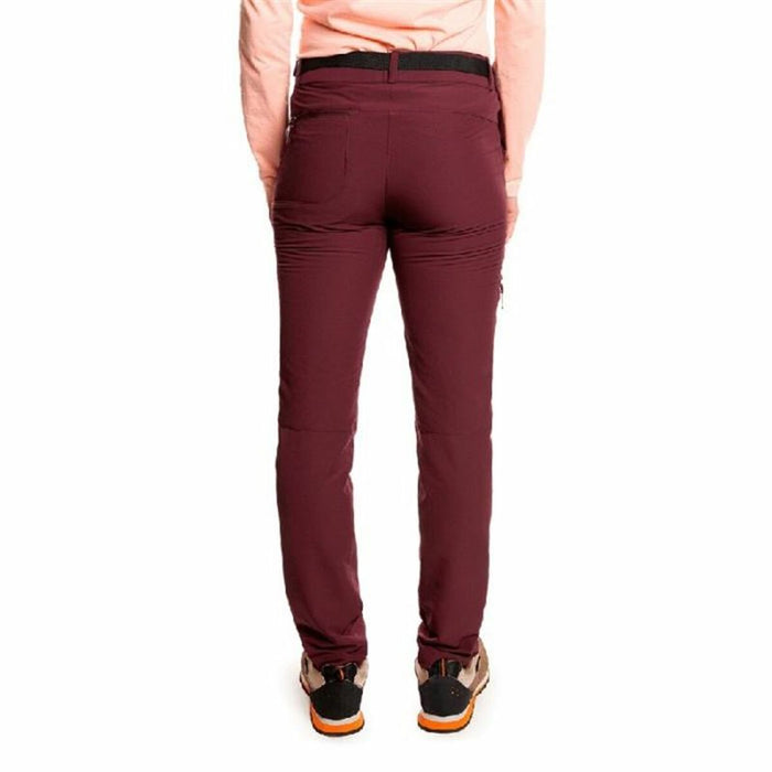 Pantaloni lungi de sport Trangoworld Dorset Femeie Roșu Închis