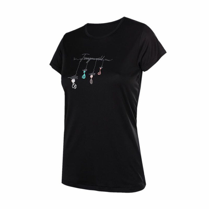 Tricou cu Mânecă Scurtă Femei Trangoworld Zalabi Munte Negru
