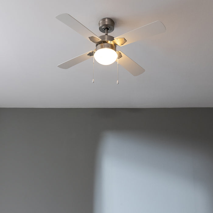Ventilator de tavan cu iluminare Cecotec EnergySilence Aero 450 IronWhite, 50 W, diametru 106 cm, 3 trepte