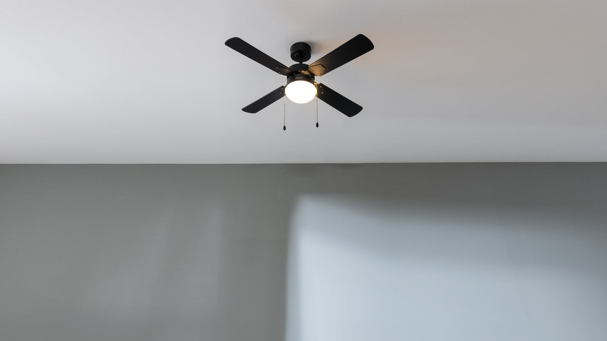Ventilator de tavan cu lumină Cecotec EnergySilence Aero 450 FullBlack, 50 W, 3 trepte, 4 pale, negru