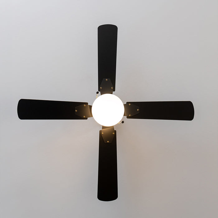 Ventilator de tavan cu lumină Cecotec EnergySilence Aero 450 FullBlack, 50 W, 3 trepte, 4 pale, negru