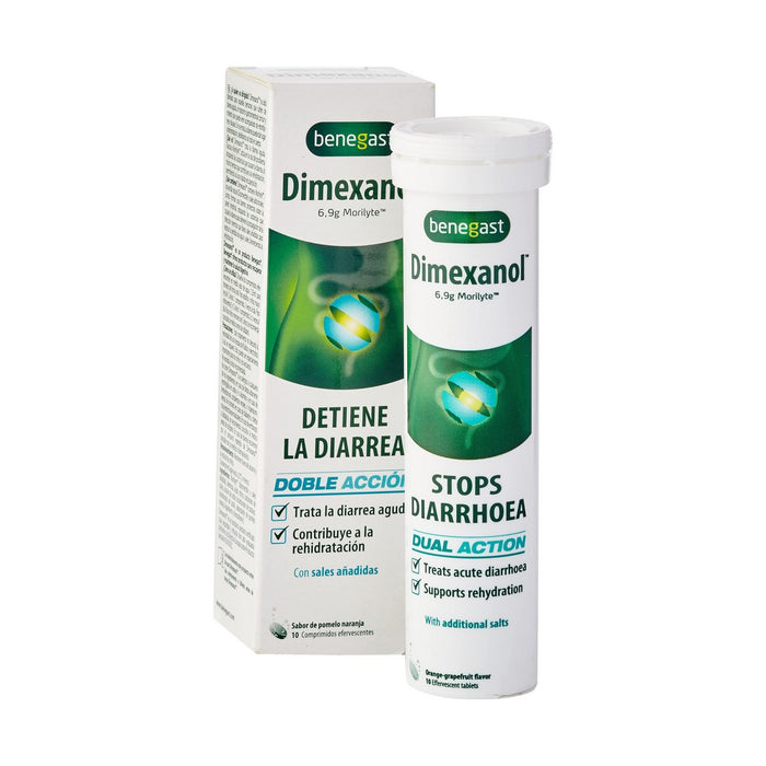 Tablete Benegast Dimexanol 2 în 1 Diaree Deshidratare (10 comprimate)