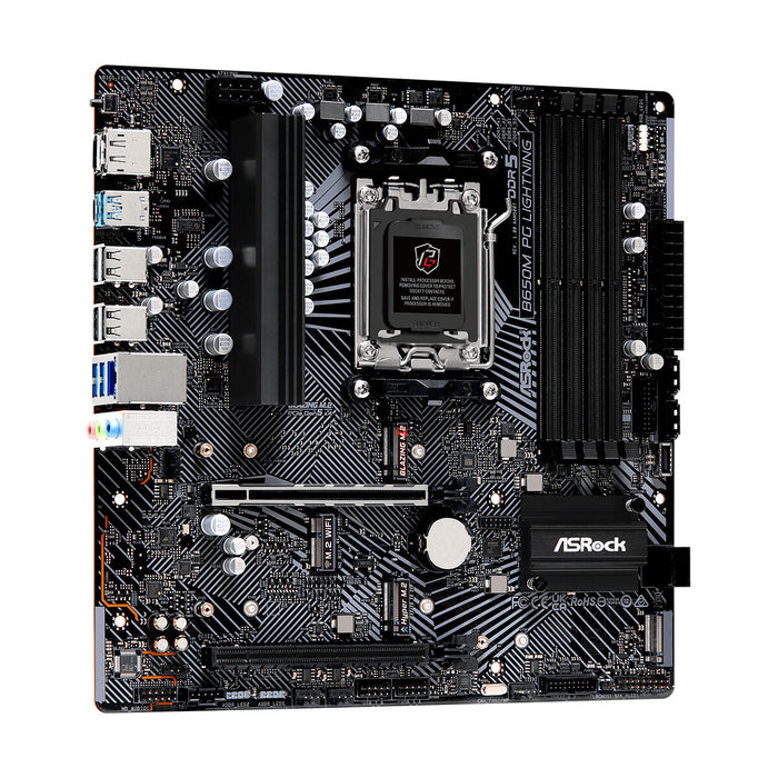 Placă de Bază ASRock B650M PG LIGHTNING AMD AMD B650 AMD AM5