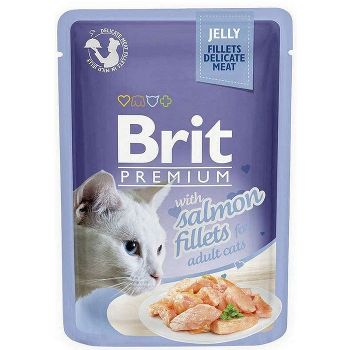 Mâncare pentru pisici Brit Premium Pui Somon Vițel 12 x 85 g