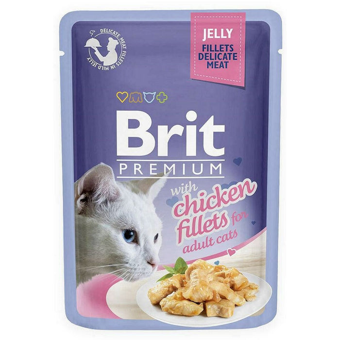Mâncare pentru pisici Brit Premium Pui Somon Vițel 12 x 85 g