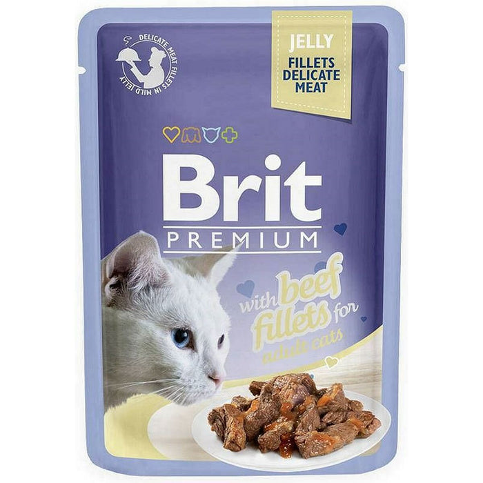 Mâncare pentru pisici Brit Premium Pui Somon Vițel 12 x 85 g