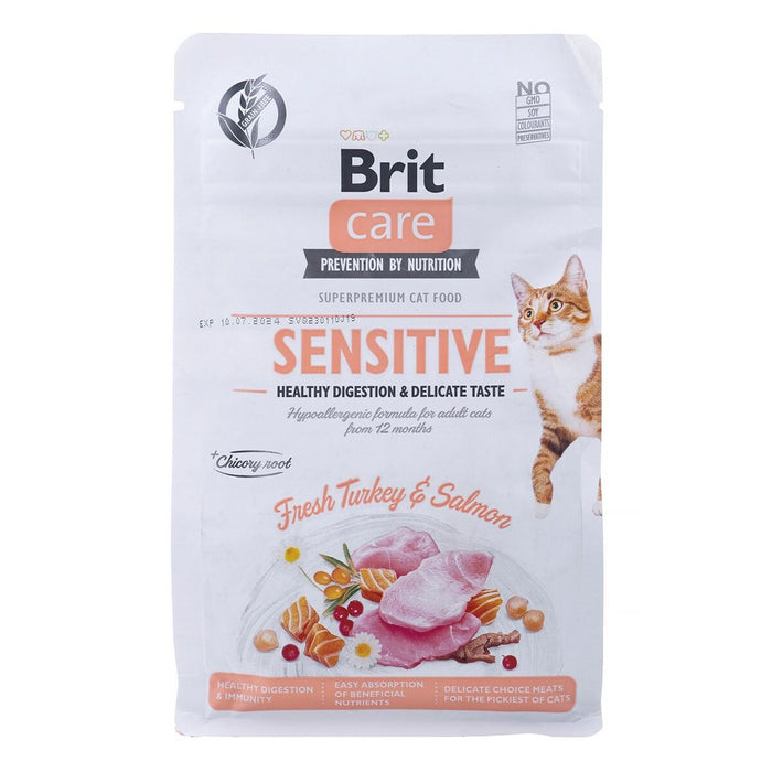 Mâncare pentru pisici Brit Care Grain-Free Sensitive Adult Somon Curcan 400 g