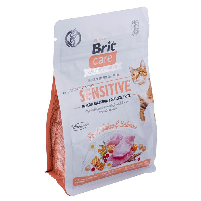 Mâncare pentru pisici Brit Care Grain-Free Sensitive Adult Somon Curcan 400 g