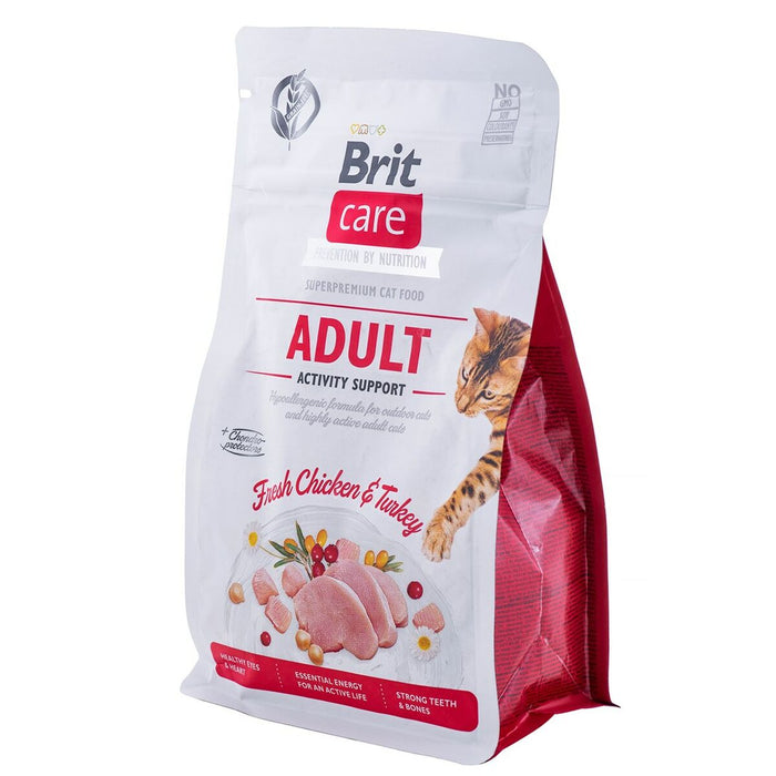 Mâncare pentru pisici Brit Care Grain Free Activity Support Adult Adult Pui Curcan 400 g