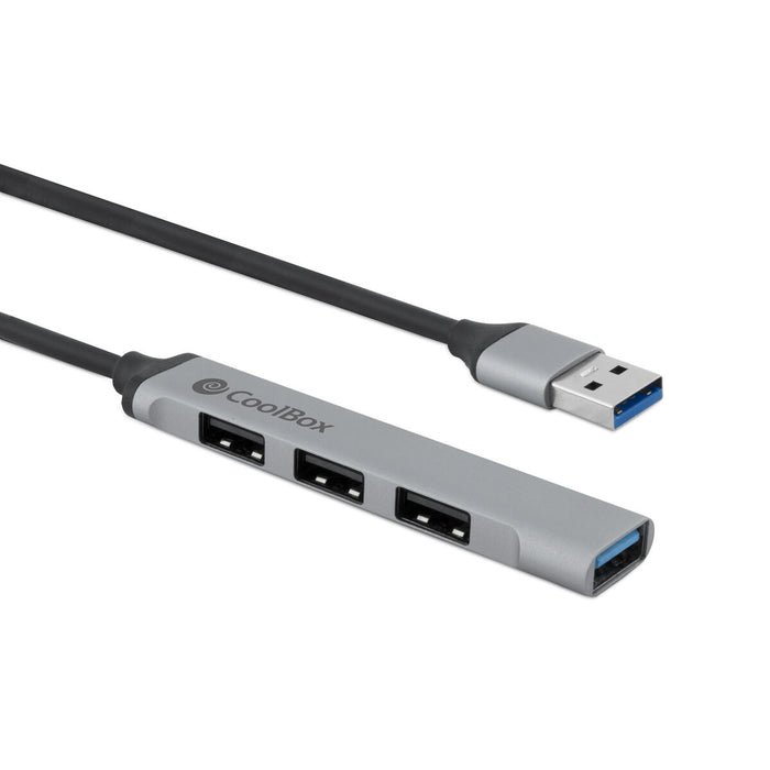 Hub USB CoolBox COO-HUB195 Gri Argintiu