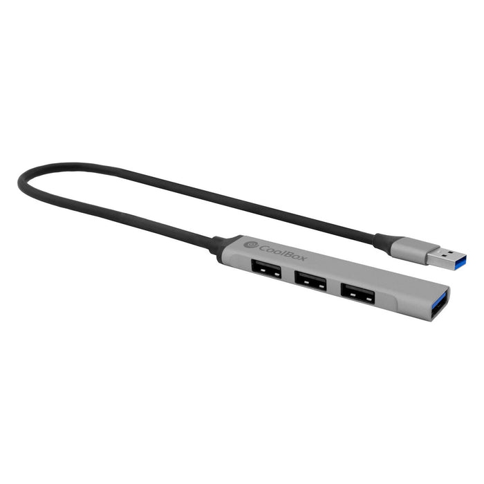Hub USB CoolBox COO-HUB195 Gri Argintiu