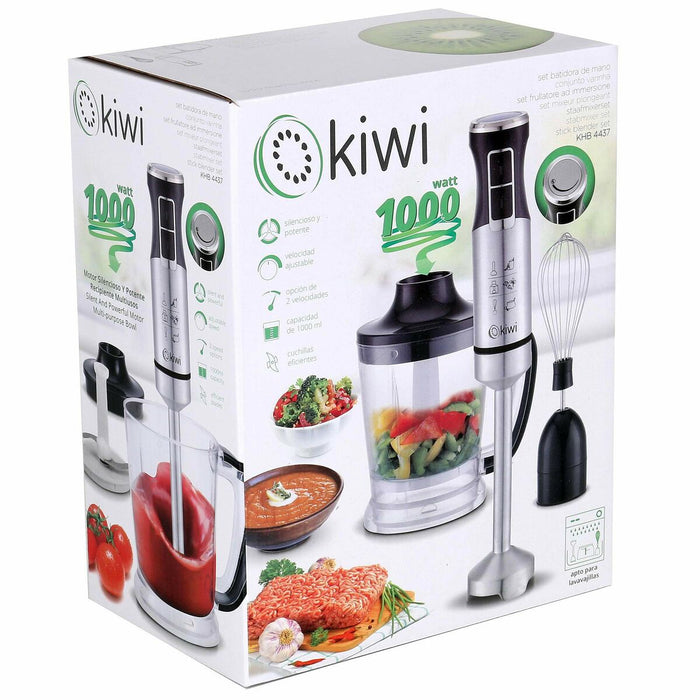 Set Blender vertical Kiwi KHB-4437 1 L 1000W Oțel inoxidabil