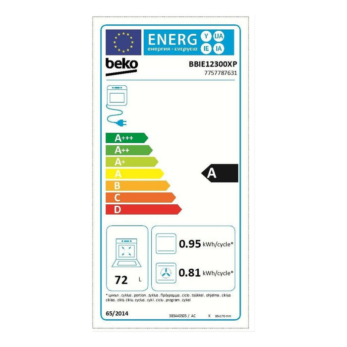 Cuptor Pirolitic BEKO BBIE12300XP 100 W 72 L
