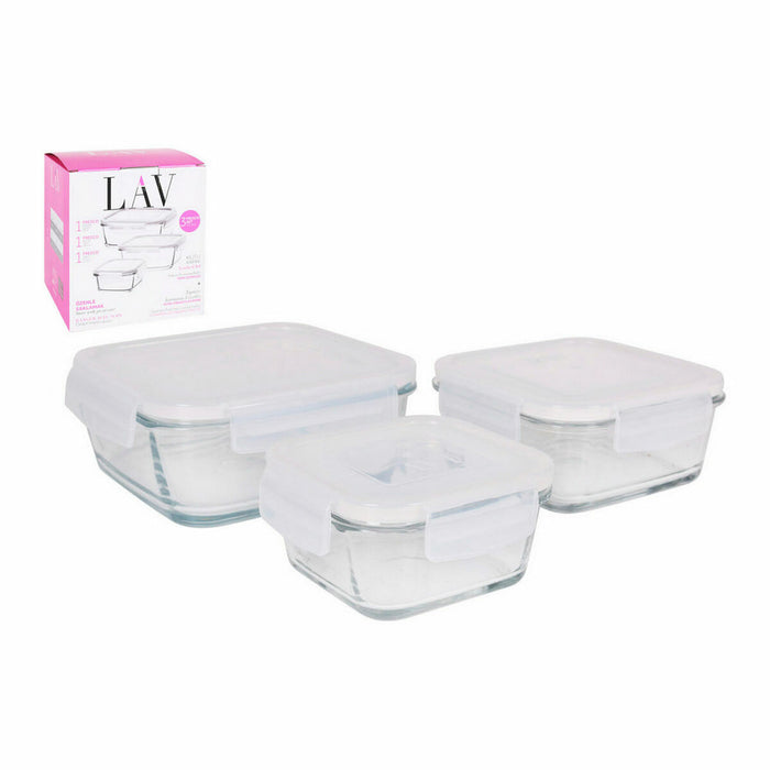 Set de 3 Cutii pentru Prânz LAV Geam (8 Unități) (3 pcs)
