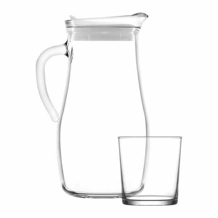 Set LAV Carafă Ochelari Geam 7 Piese (4 Unități) (7 pcs)