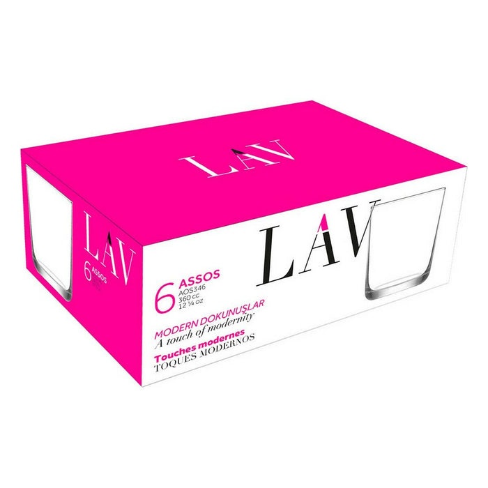 Set de pahare LAV Assos 360 ml 6 Piese (8 Unități)