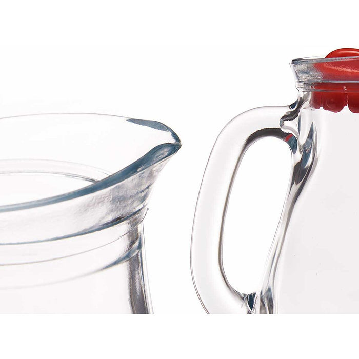 Carafă Bistro Roșu Transparent Sticlă Plastic 1 L