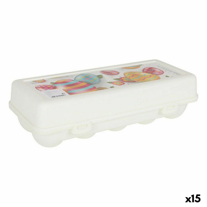 Recipient pentru ouă Qlux Plastic 25,5 x 10,5 x 6,5 cm (15 Unități)