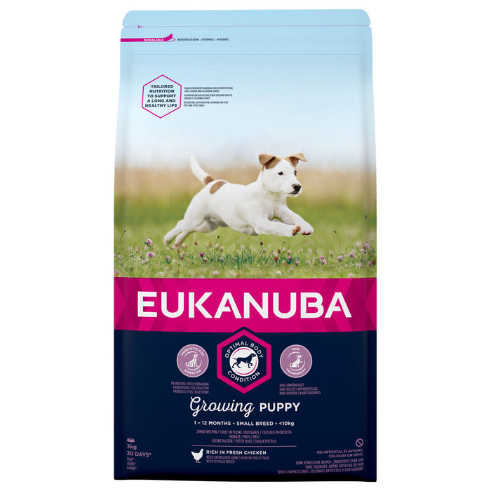 Nutreț Eukanuba Growing Puppy Small Breed Copil/Junior Pui 3 Kg