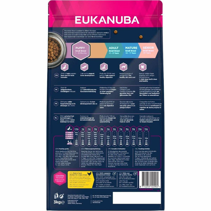 Nutreț Eukanuba Growing Puppy Small Breed Copil/Junior Pui 3 Kg