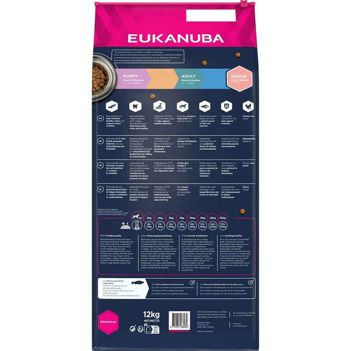 Nutreț Eukanuba  Grain Free Senior small/medium breed Senior Pește 12 kg