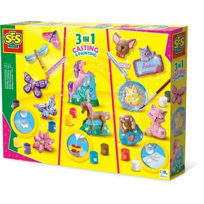 Set de Pastă Modelabilă SES Creative Molding and painting - 3 in 1