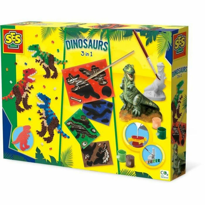 Set de Lucru Manual SES Creative Dinosaurs 3 in 1