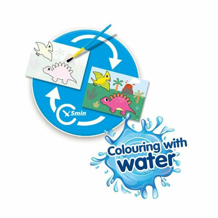 Desene pentru colorat SES Creative Colouring with Water Dinozauri