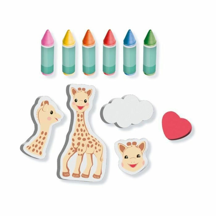 Creioane ceară colorate SES Creative Sophie La Girafe Baie și duș