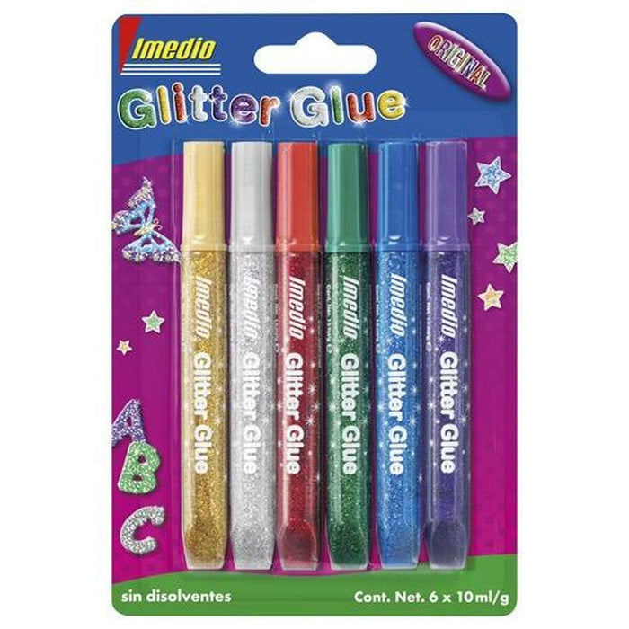 Adeziv gel Imedio Glitter Glue Multicolor (10 Unități)