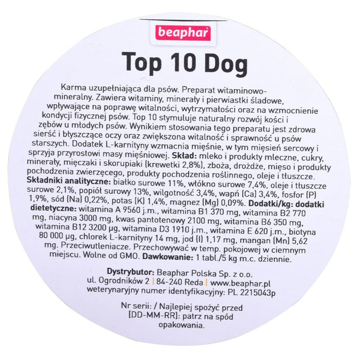 Supliment Alimentar Beaphar Top 10 Multivitamine 250 g