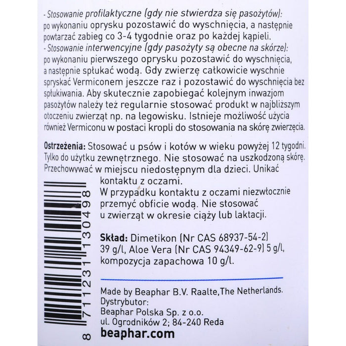 Spray Beaphar Vermicon Anti-paraziți 250 ml
