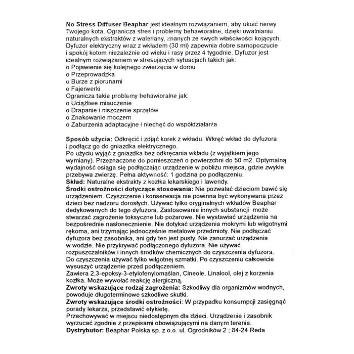 Rezervă pentru difuzor Beaphar No Stress