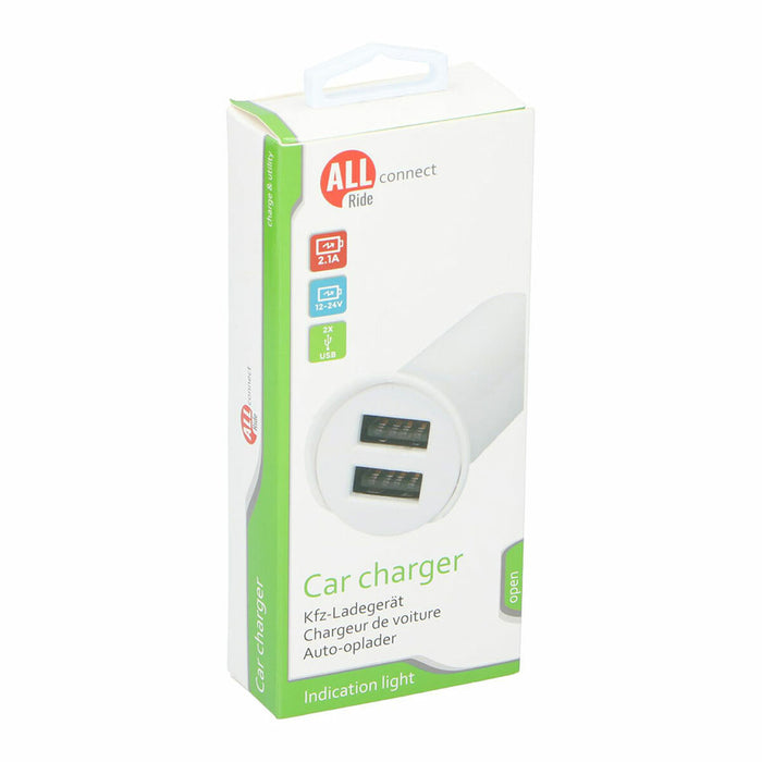 Încărcător de Mașină All Ride 2,1 A 12-24 V USB