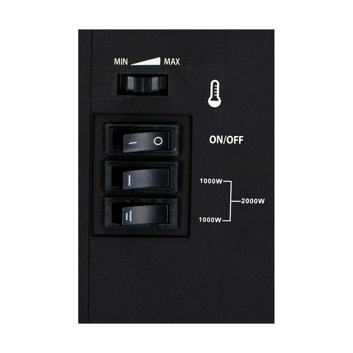 Șemineu electric decorativ de perete Classic Fire Torino Negru 2000 W