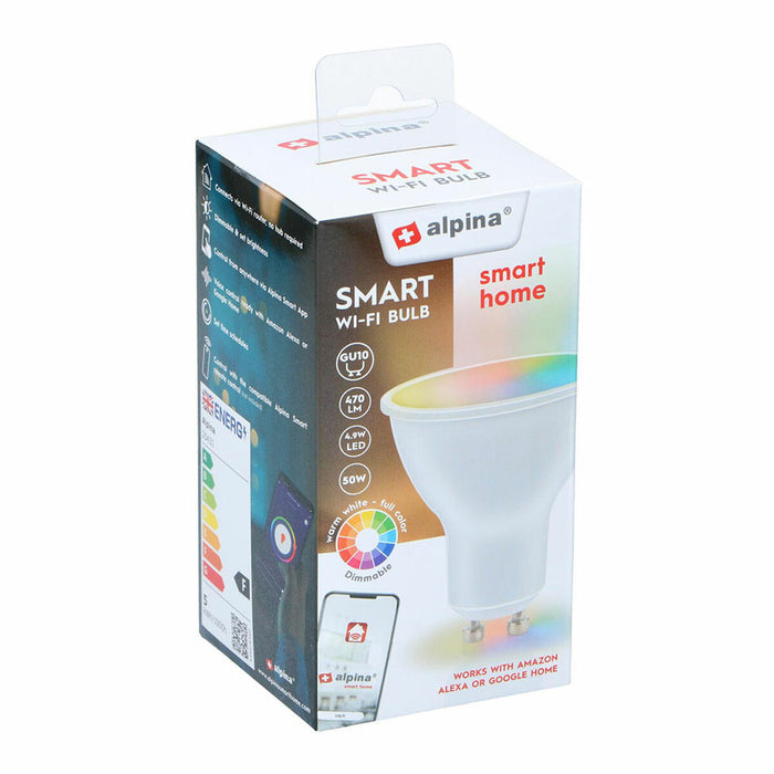 Bec Inteligent Alpina RGB Wi-Fi 5 W 4,9 W GU10 2700-6500 K 470 lm